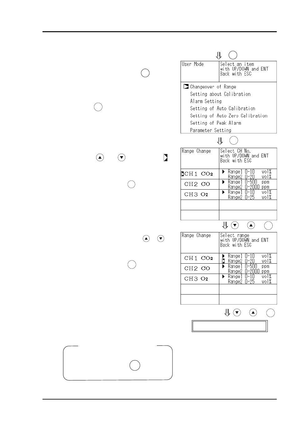 Setting and calibration, 1 changeover of range | Yokogawa IR200 User Manual | Page 36 / 101