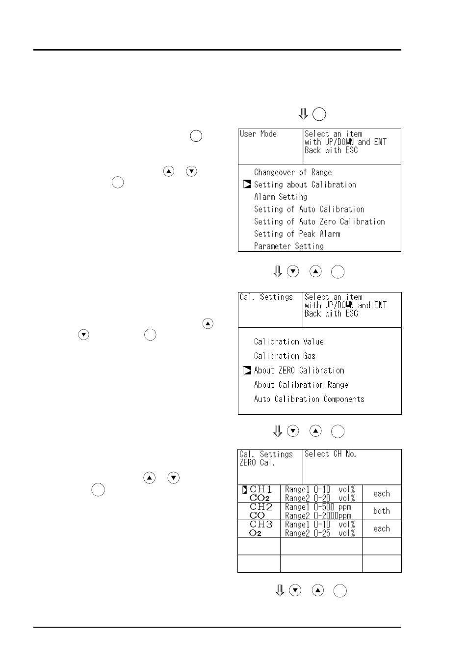 3 setting of manual zero calibration | Yokogawa IR200 User Manual | Page 41 / 101