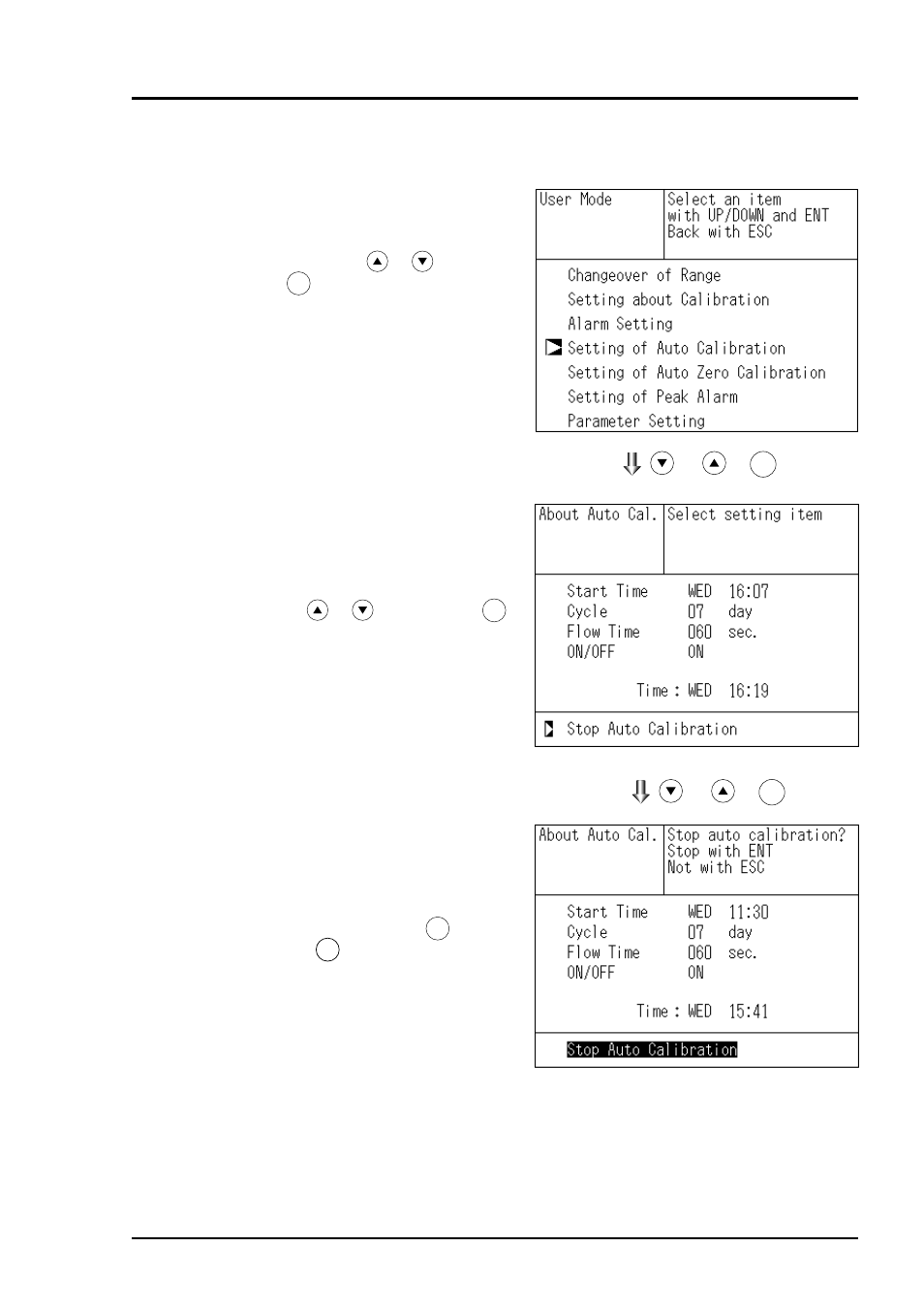 2 forced stop of auto calibration | Yokogawa IR200 User Manual | Page 52 / 101