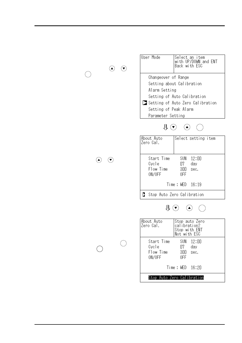 2 forced stop of auto zero calibration | Yokogawa IR200 User Manual | Page 56 / 101