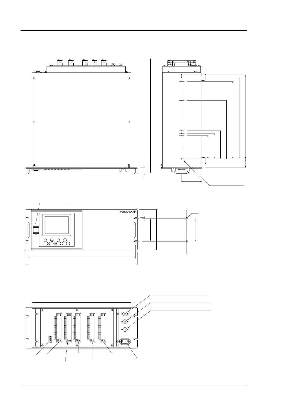 3 external dimensions, Unit: mm) | Yokogawa IR200 User Manual | Page 93 / 101