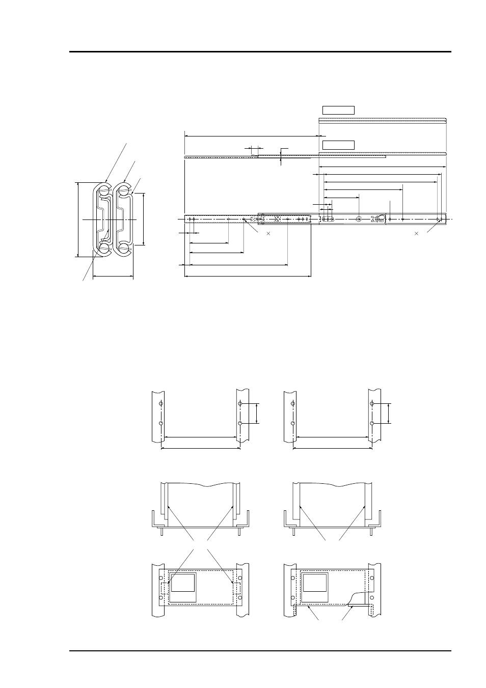 2) accessory slide rail (unit: mm), Inch rack mounting method | Yokogawa IR200 User Manual | Page 94 / 101
