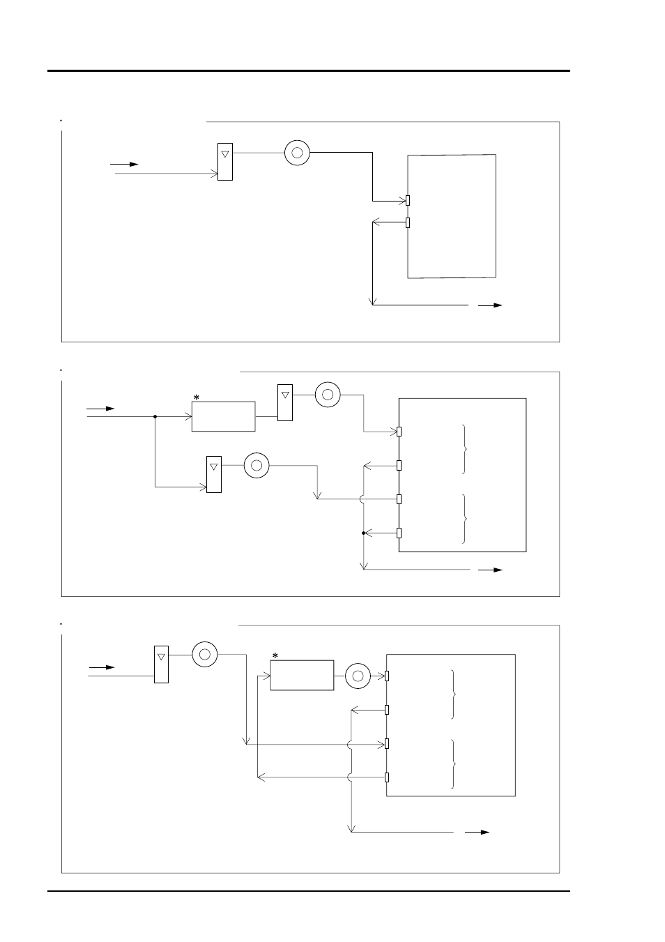 Example of connecting each measuring unit, Two pair of gas inlet/outlet - (2), One pair of gas inlet/outlet | Two pair of gas inlet/outlet - (1) | Yokogawa IR400 User Manual | Page 19 / 114