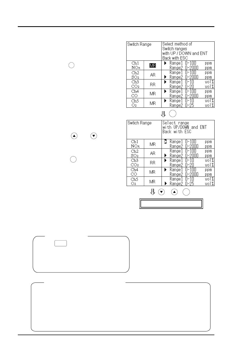 2 manual range switch | Yokogawa IR400 User Manual | Page 41 / 114