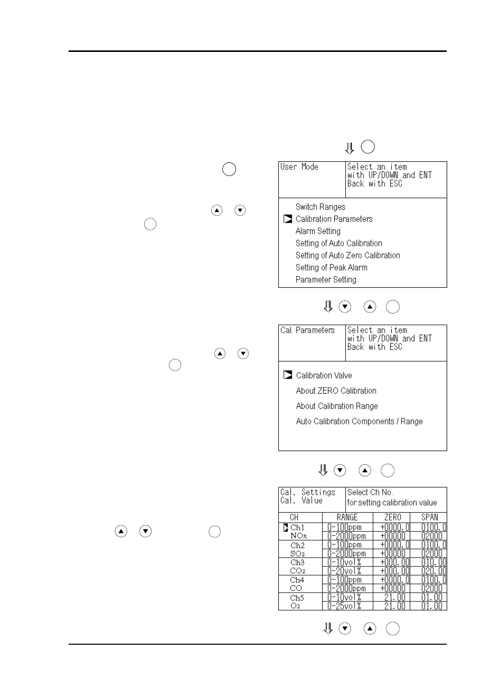 2 calibration setting, 1 setting of calibration concentration | Yokogawa IR400 User Manual | Page 42 / 114
