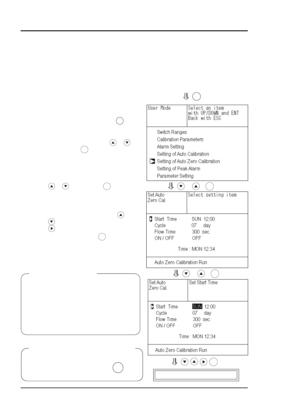 5 setting of auto zero calibration, 1 autozero calibration, Description of setting items | Yokogawa IR400 User Manual | Page 59 / 114