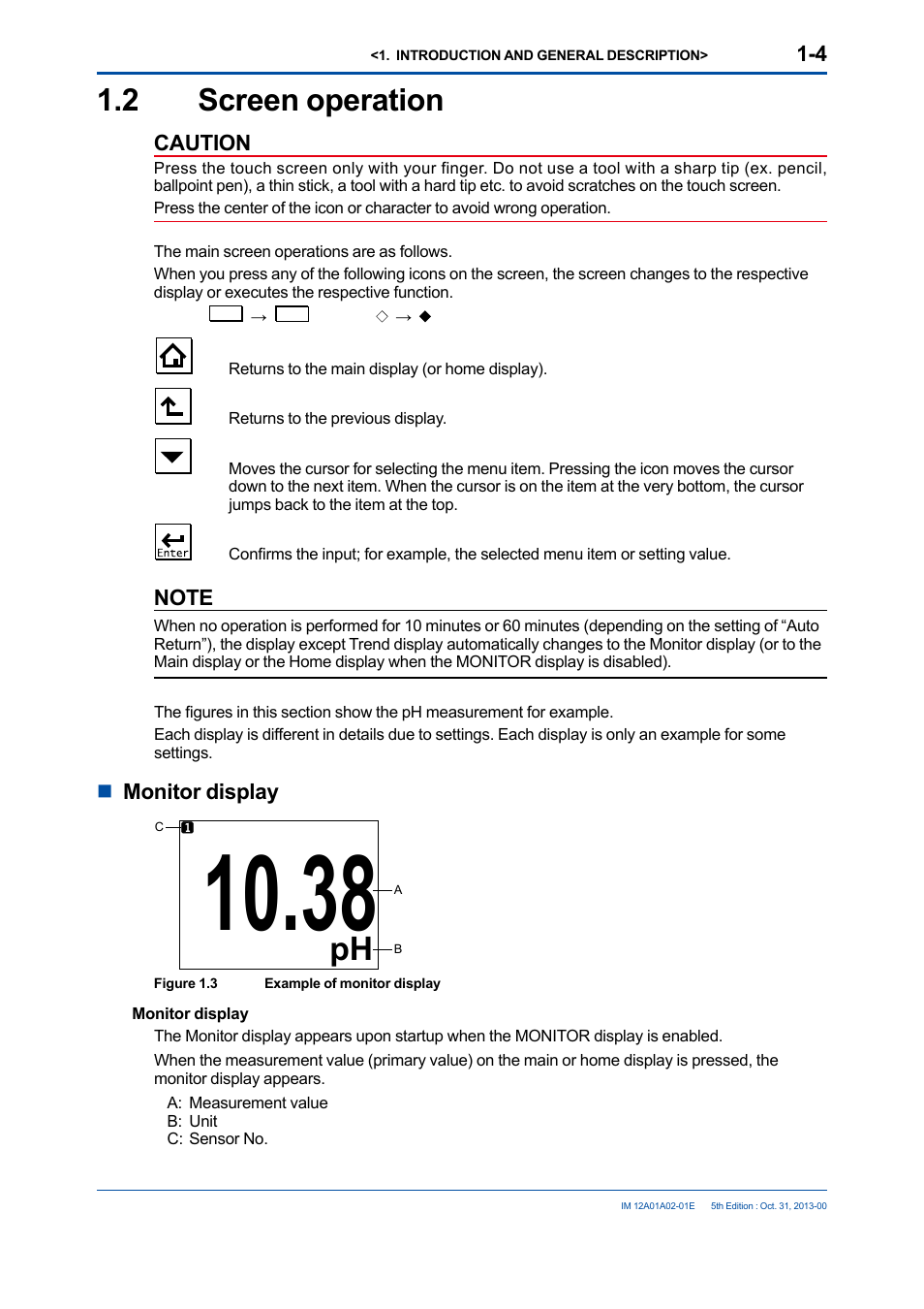 2 screen operation, Screen operation -4 | Yokogawa 2-Wire Dual Channel Transmitter/Analyzer FLXA21 User Manual | Page 16 / 246