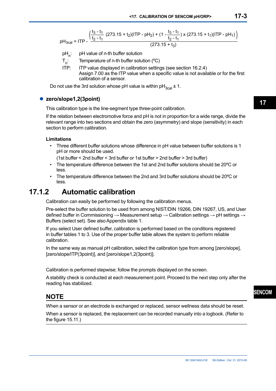 2 automatic calibration, Automatic calibration -3, Sencom | Yokogawa 2-Wire Dual Channel Transmitter/Analyzer FLXA21 User Manual | Page 204 / 246