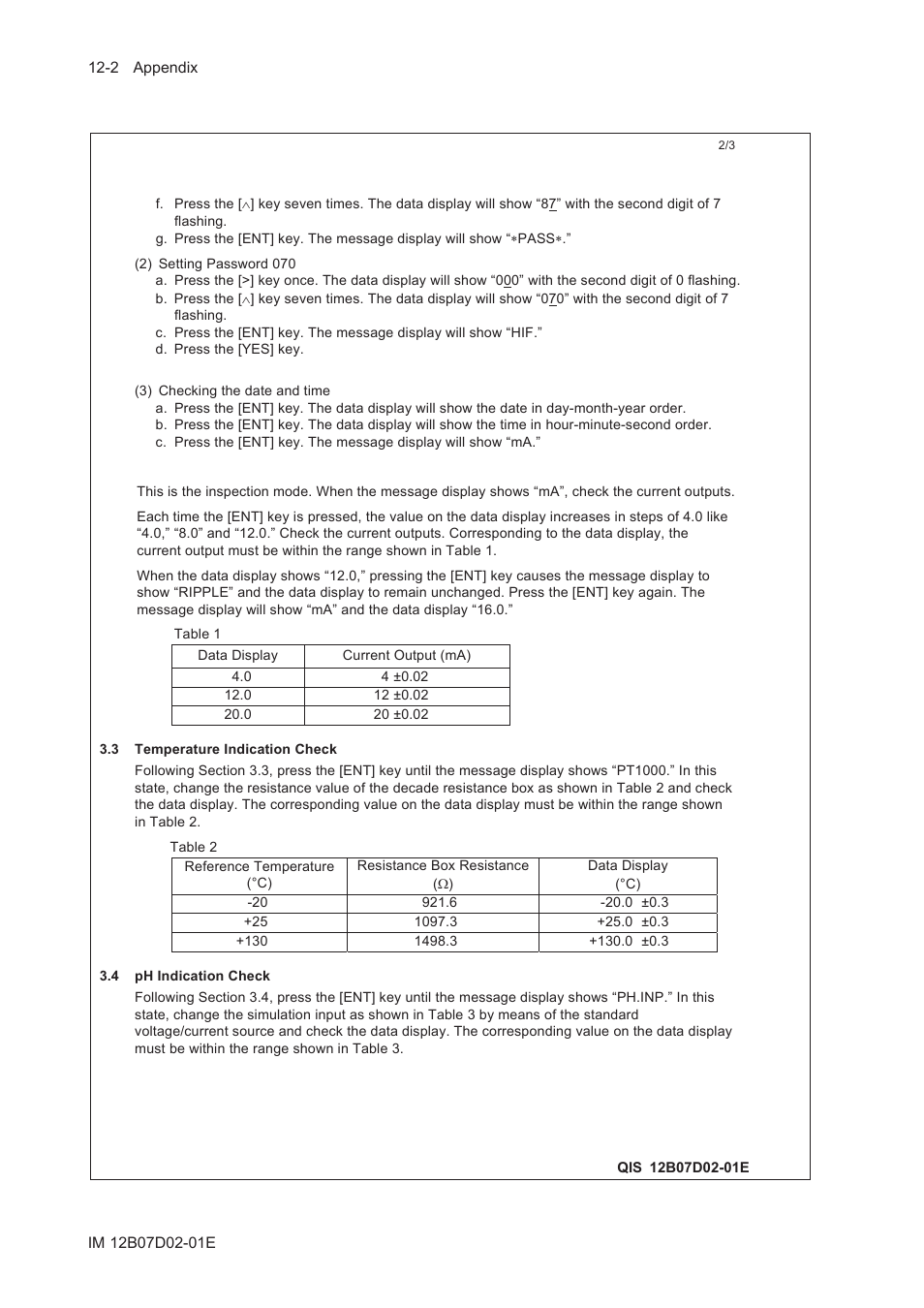 Yokogawa EXA PH202 2-Wire pH/ORP Analyzer User Manual | Page 114 / 138