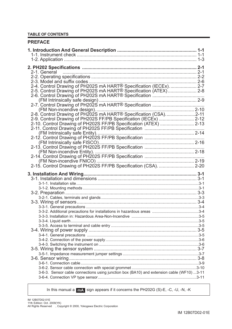 Yokogawa EXA PH202 2-Wire pH/ORP Analyzer User Manual | Page 2 / 138