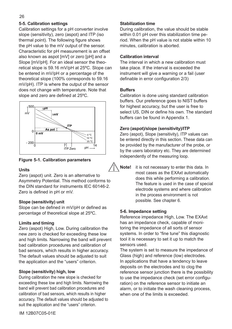 5. calibration settings, 6. impedance setting | Yokogawa EXAxt PH450 4-Wire Analyzer for pH and ORP User Manual | Page 34 / 69