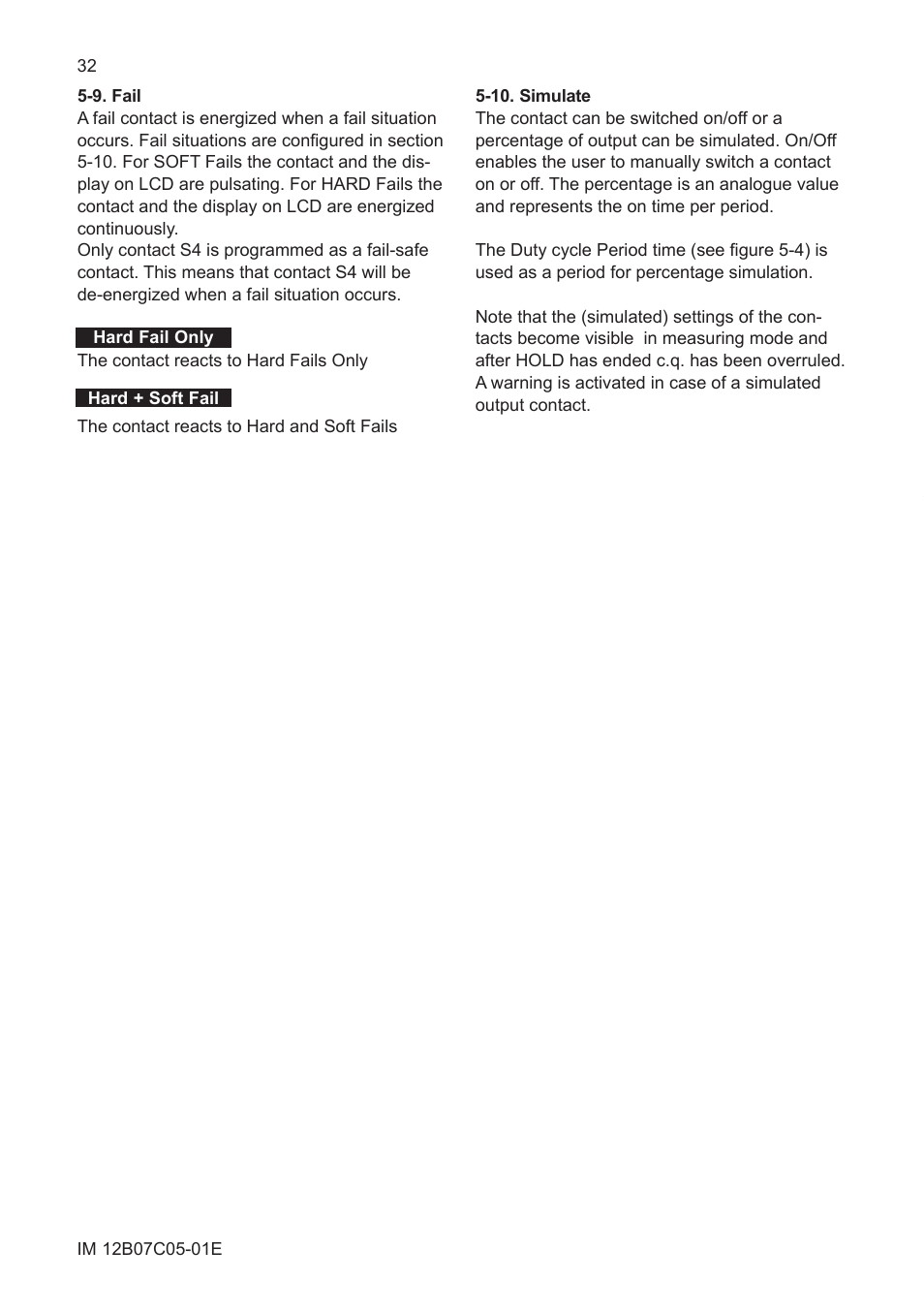 9. fail, 10. simulate | Yokogawa EXAxt PH450 4-Wire Analyzer for pH and ORP User Manual | Page 40 / 69