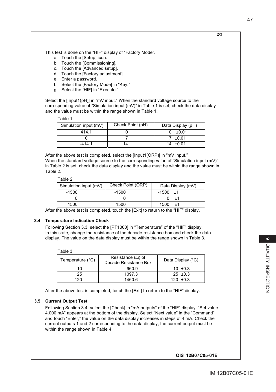 Yokogawa EXAxt PH450 4-Wire Analyzer for pH and ORP User Manual | Page 55 / 69