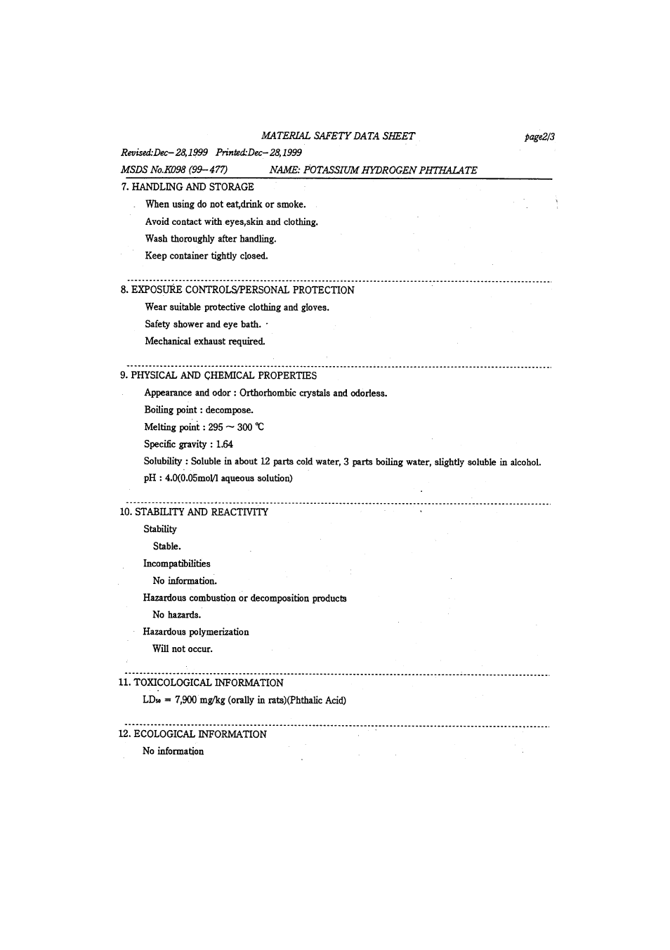 Yokogawa PH72 Personal pH/ORP Meter User Manual | Page 105 / 108