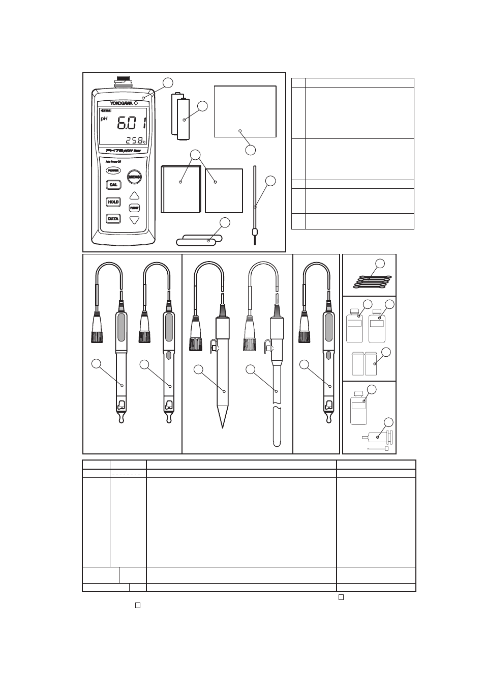 4 ph72 meter kit, 4 ph72 meter kit -4 | Yokogawa PH72 Personal pH/ORP Meter User Manual | Page 11 / 108