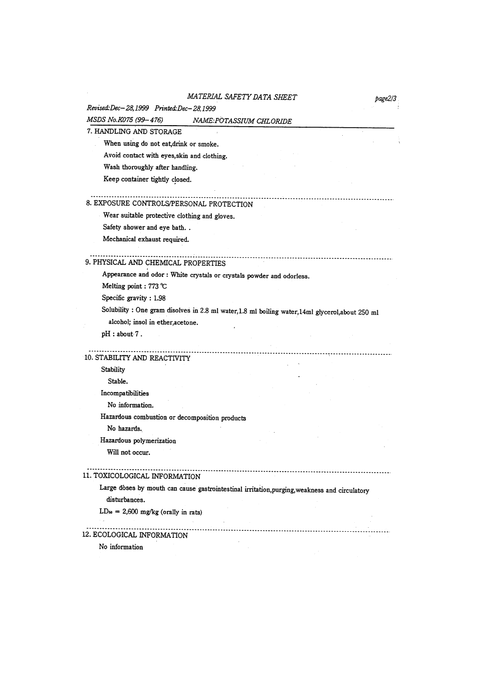 Yokogawa PH72 Personal pH/ORP Meter User Manual | Page 99 / 108