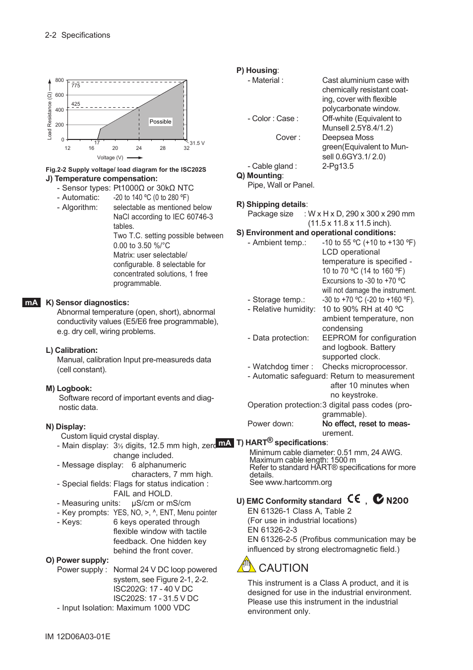 Caution | Yokogawa EXA ISC202 2-wire Conductivity Transmitter/Analyzer User Manual | Page 119 / 119