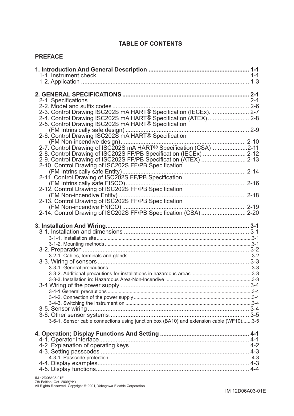 Yokogawa EXA ISC202 2-wire Conductivity Transmitter/Analyzer User Manual | Page 2 / 119