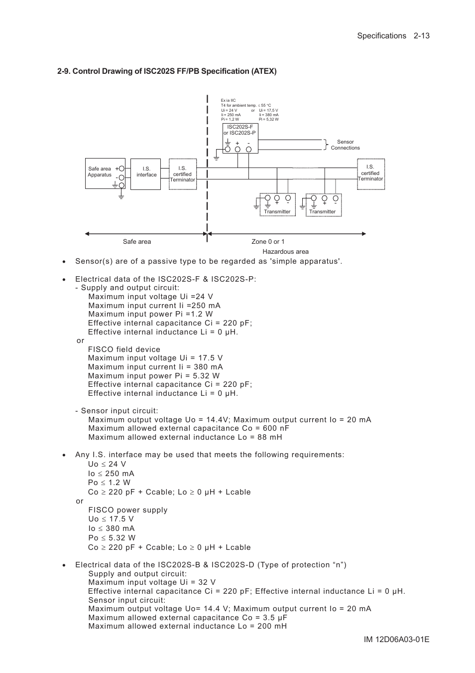 10. control drawing of isc202s ff/pb specification, Fm intrinsically safe entity) -14 | Yokogawa EXA ISC202 2-wire Conductivity Transmitter/Analyzer User Manual | Page 25 / 119