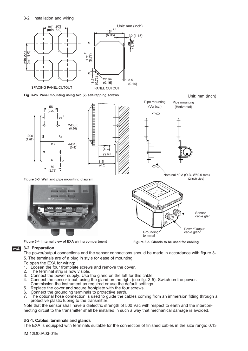 2. preparation, 2-1. cables, terminals and glands, 2. preparation -2 | 2-1. cables, terminals and glands -2 | Yokogawa EXA ISC202 2-wire Conductivity Transmitter/Analyzer User Manual | Page 34 / 119