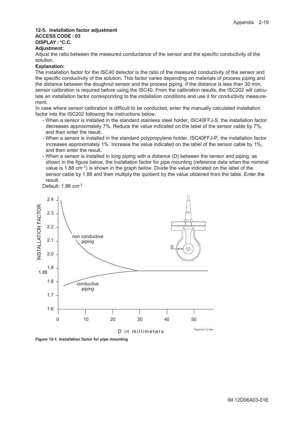 5. installation factor adjustment | Yokogawa EXA ISC202 2-wire Conductivity Transmitter/Analyzer User Manual | Page 91 / 119