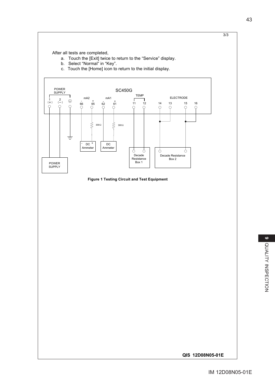 9quality inspection | Yokogawa EXAxt SC450 4-Wire Analyzer for Conductivity/Resistivity User Manual | Page 51 / 71