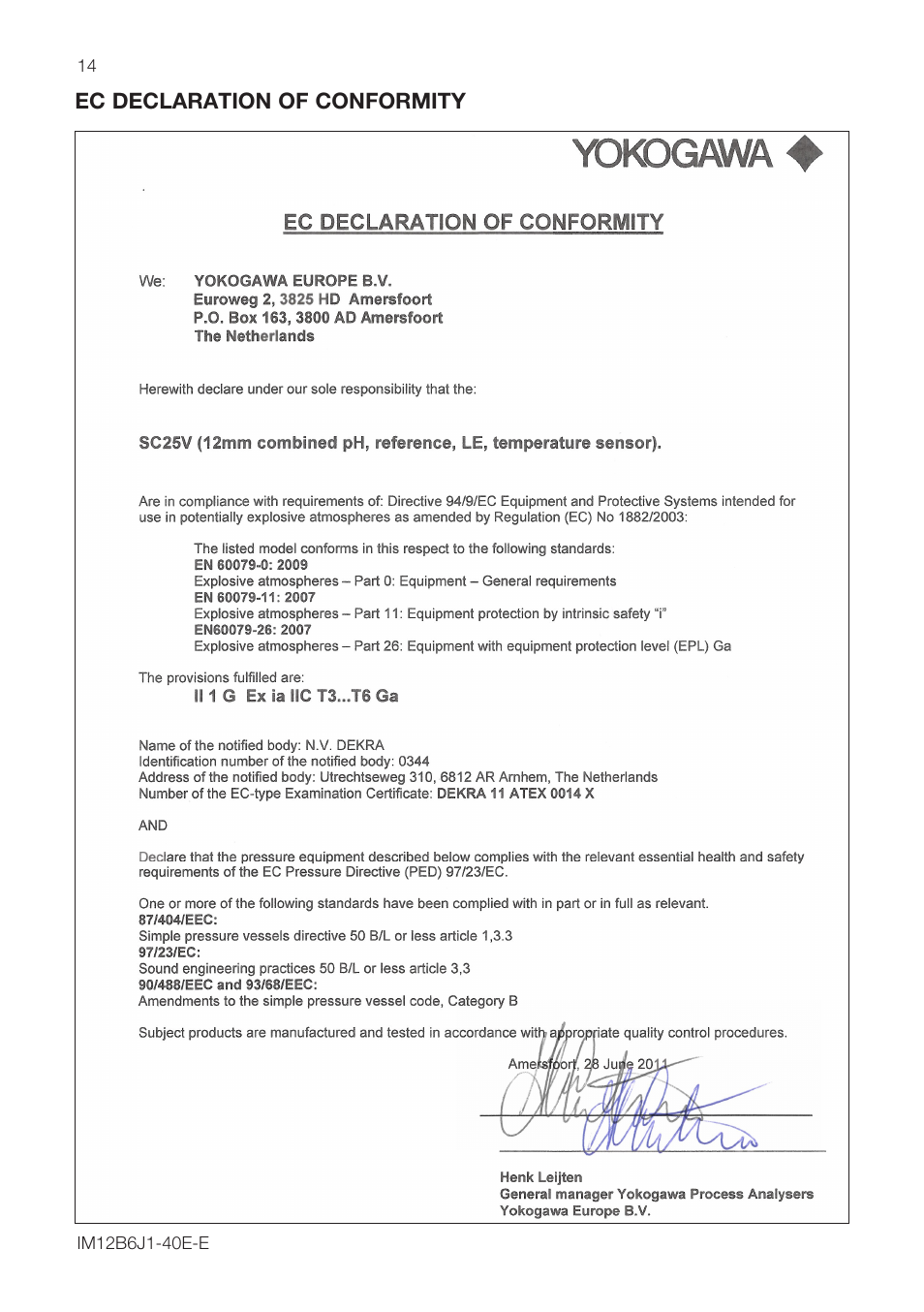 Yokogawa SC25V User Manual | Page 14 / 16