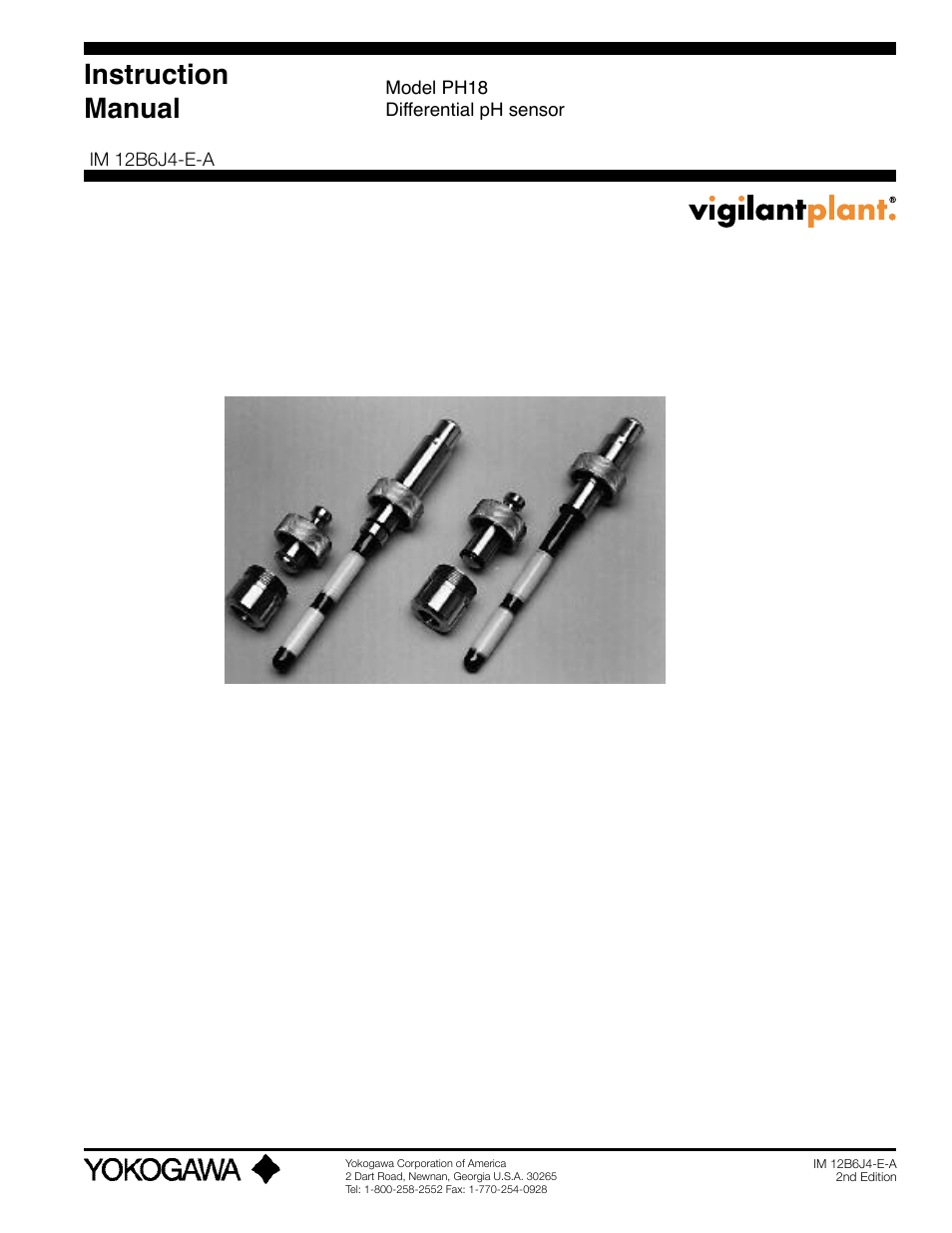 Yokogawa PH18 Differential pH Sensor User Manual | 18 pages