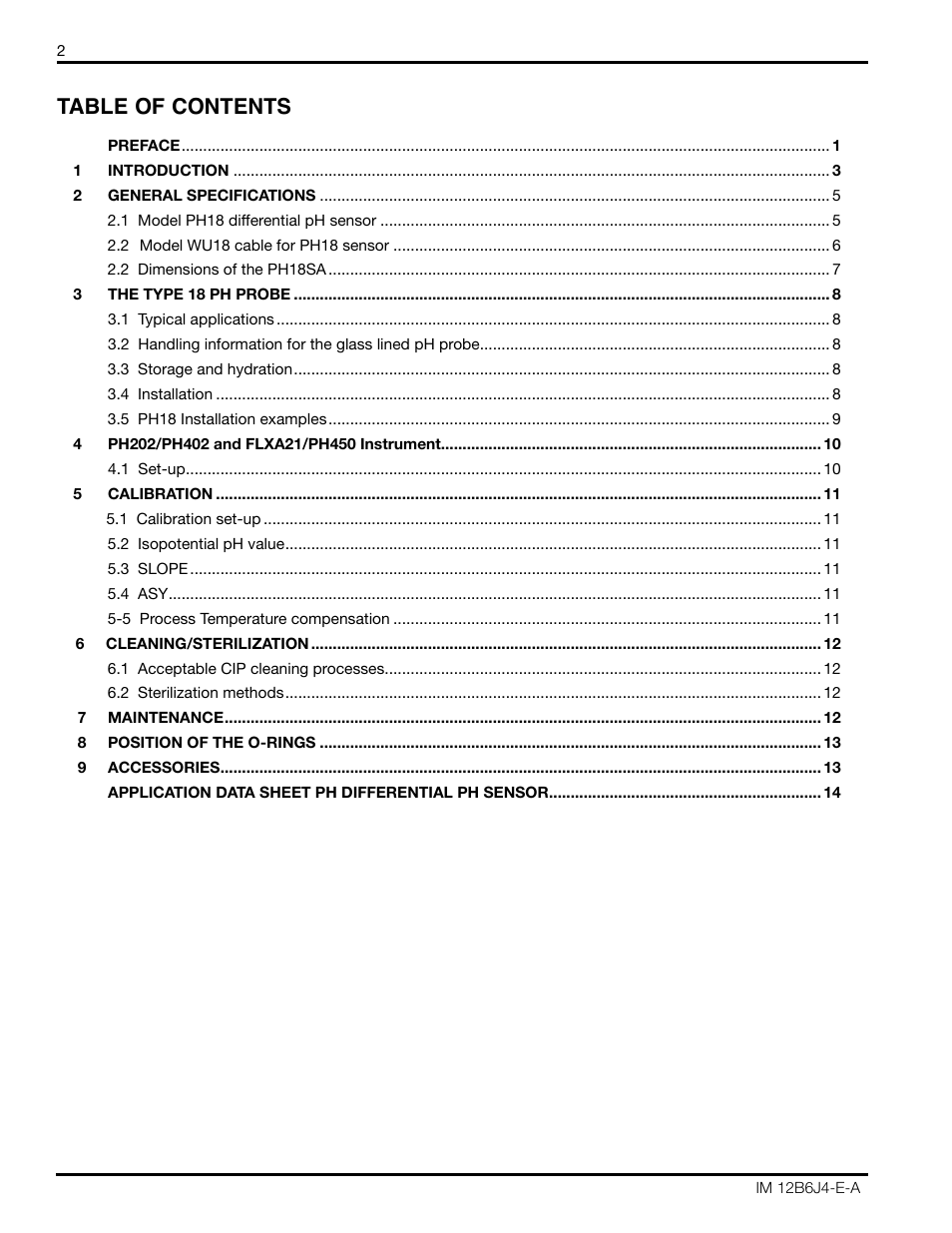 Yokogawa PH18 Differential pH Sensor User Manual | Page 2 / 18
