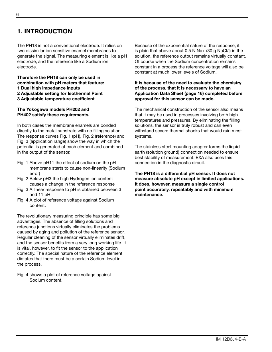 Introduction | Yokogawa PH18 Differential pH Sensor User Manual | Page 6 / 18