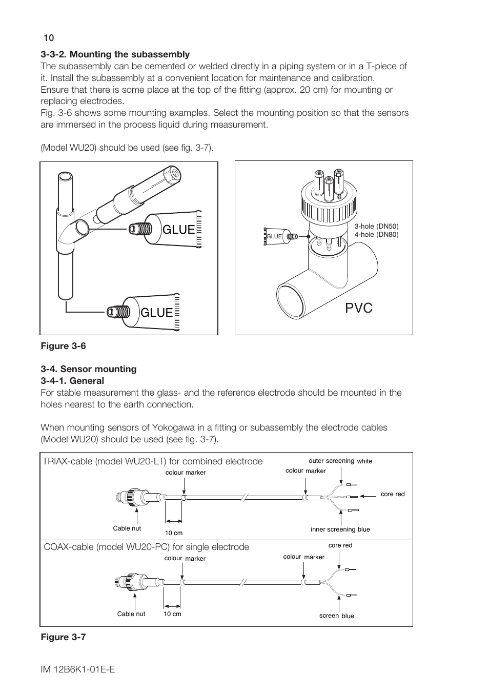 Glue | Yokogawa FS20 Fittings for pH and ORP User Manual | Page 12 / 28