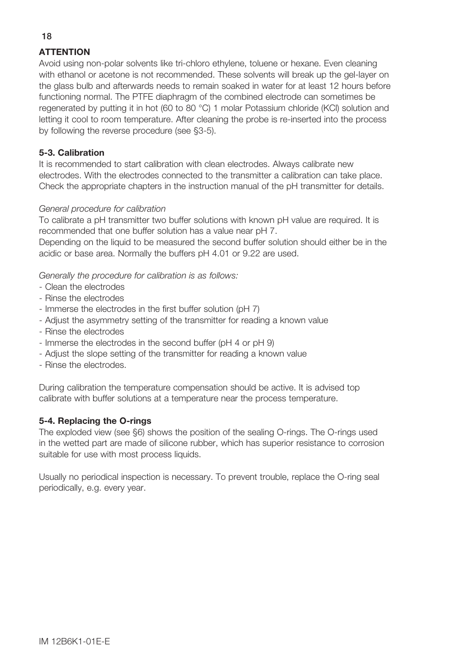 Yokogawa FS20 Fittings for pH and ORP User Manual | Page 20 / 28