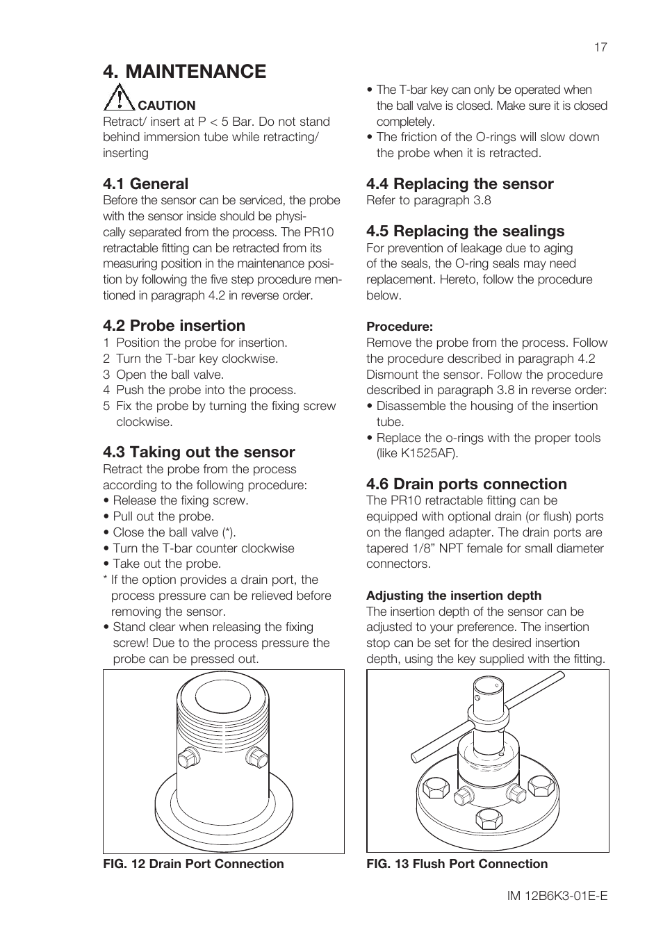 Maintenance | Yokogawa PR10 Retractable Assembly User Manual | Page 17 / 20