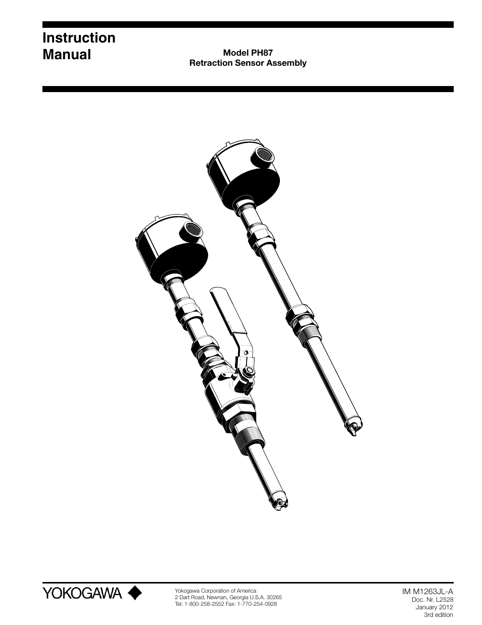 Yokogawa pH/ORP Retractable PH97 User Manual | 20 pages