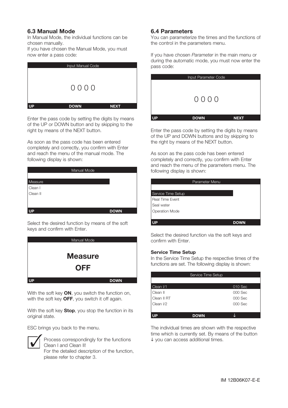 Measure off, 3 manual mode, 4 parameters | Yokogawa Pneumatic Retractables RF20H User Manual | Page 13 / 20