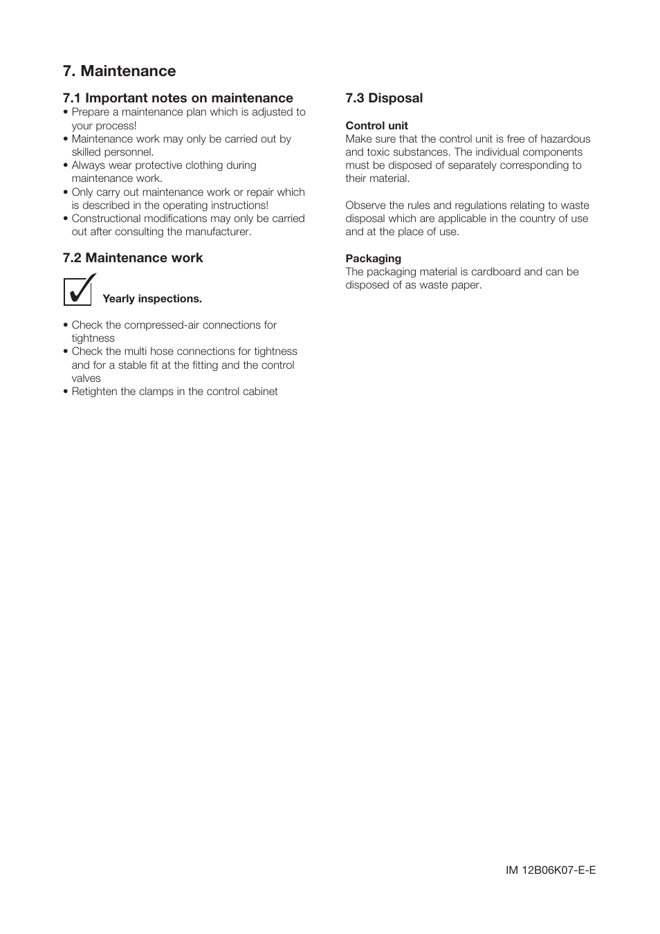 Maintenance | Yokogawa Pneumatic Retractables RF20H User Manual | Page 17 / 20