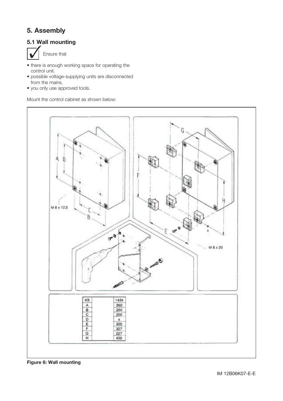 5montage, 1 wandmontage | Yokogawa Pneumatic Retractables RF20H User Manual | Page 9 / 20