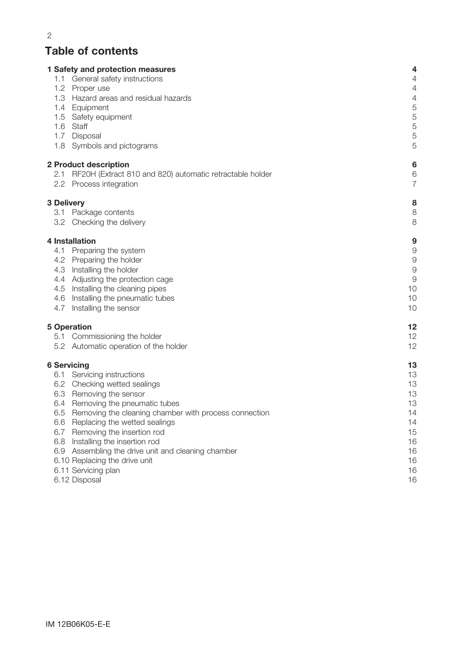 Yokogawa Pneumatic Retractables RF20H User Manual | Page 2 / 28