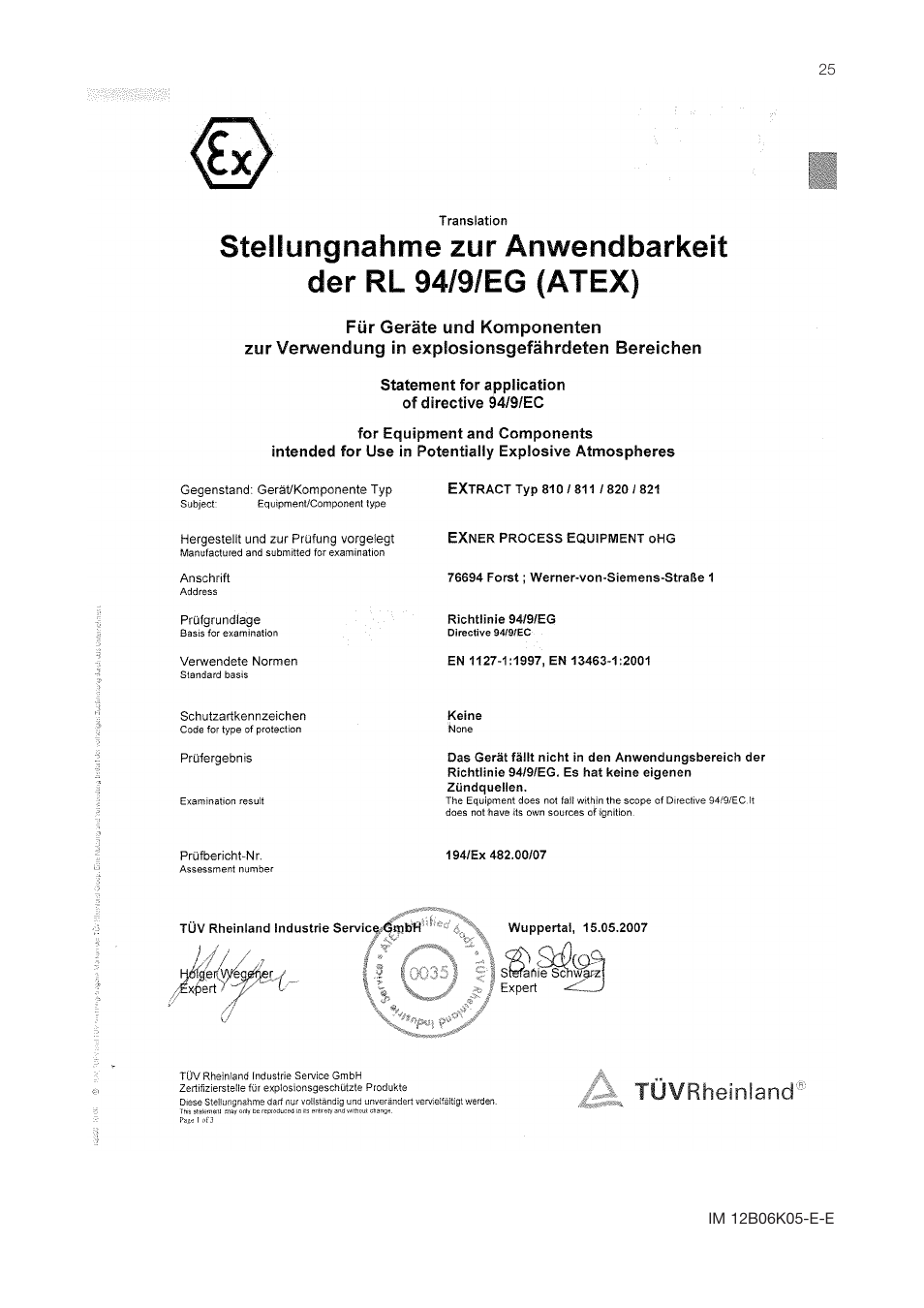 Yokogawa Pneumatic Retractables RF20H User Manual | Page 25 / 28