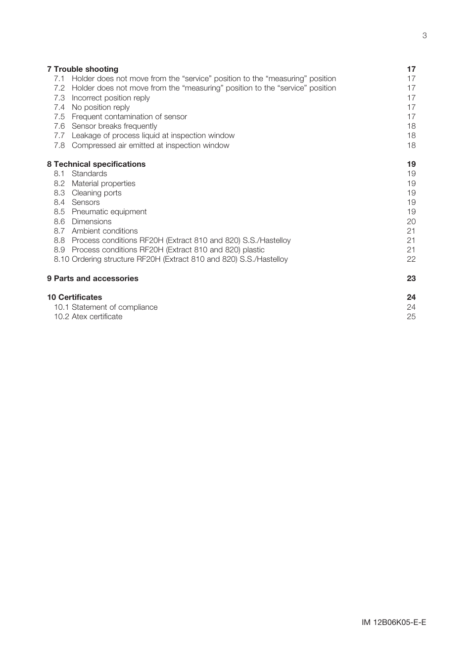 Yokogawa Pneumatic Retractables RF20H User Manual | Page 3 / 28