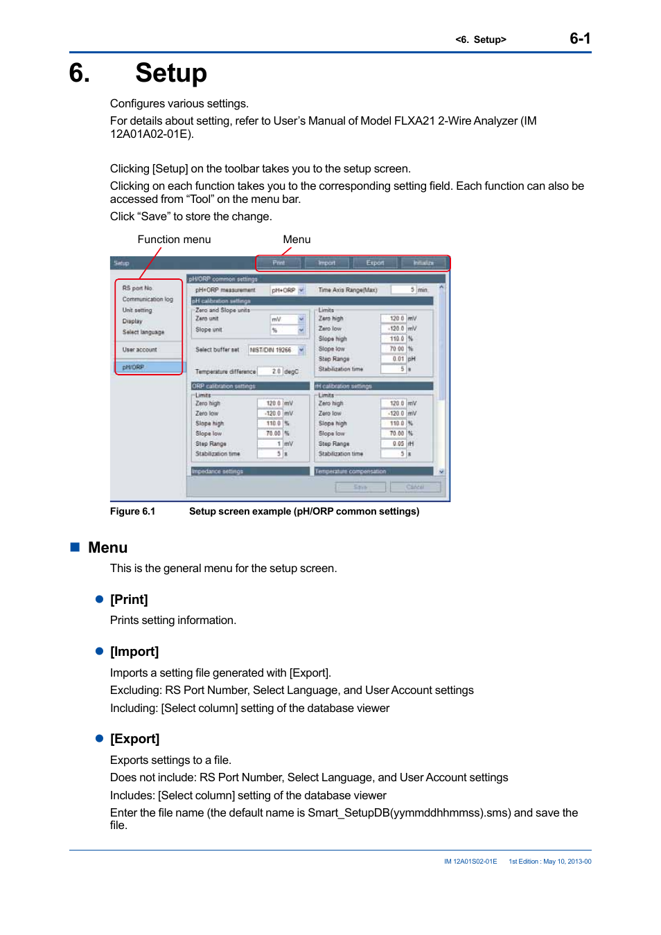 Setup, Setup -1, Nmenu | Yokogawa SPS24 User Manual | Page 27 / 35