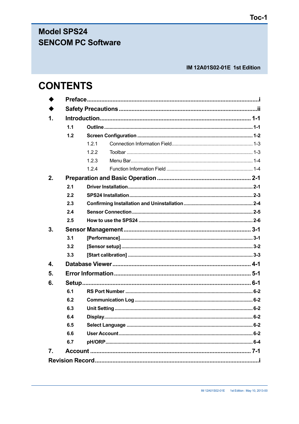 Yokogawa SPS24 User Manual | Page 6 / 35