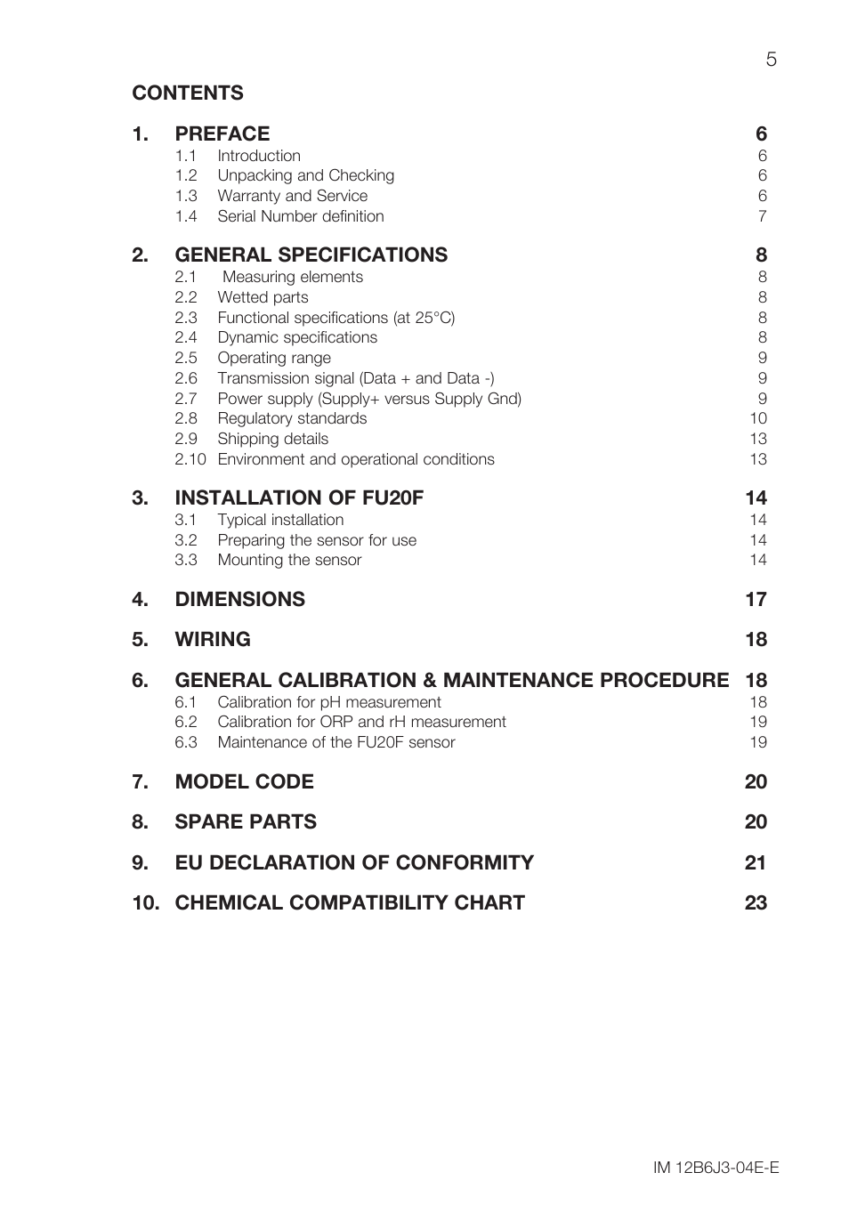 Yokogawa FU20F User Manual | Page 5 / 24