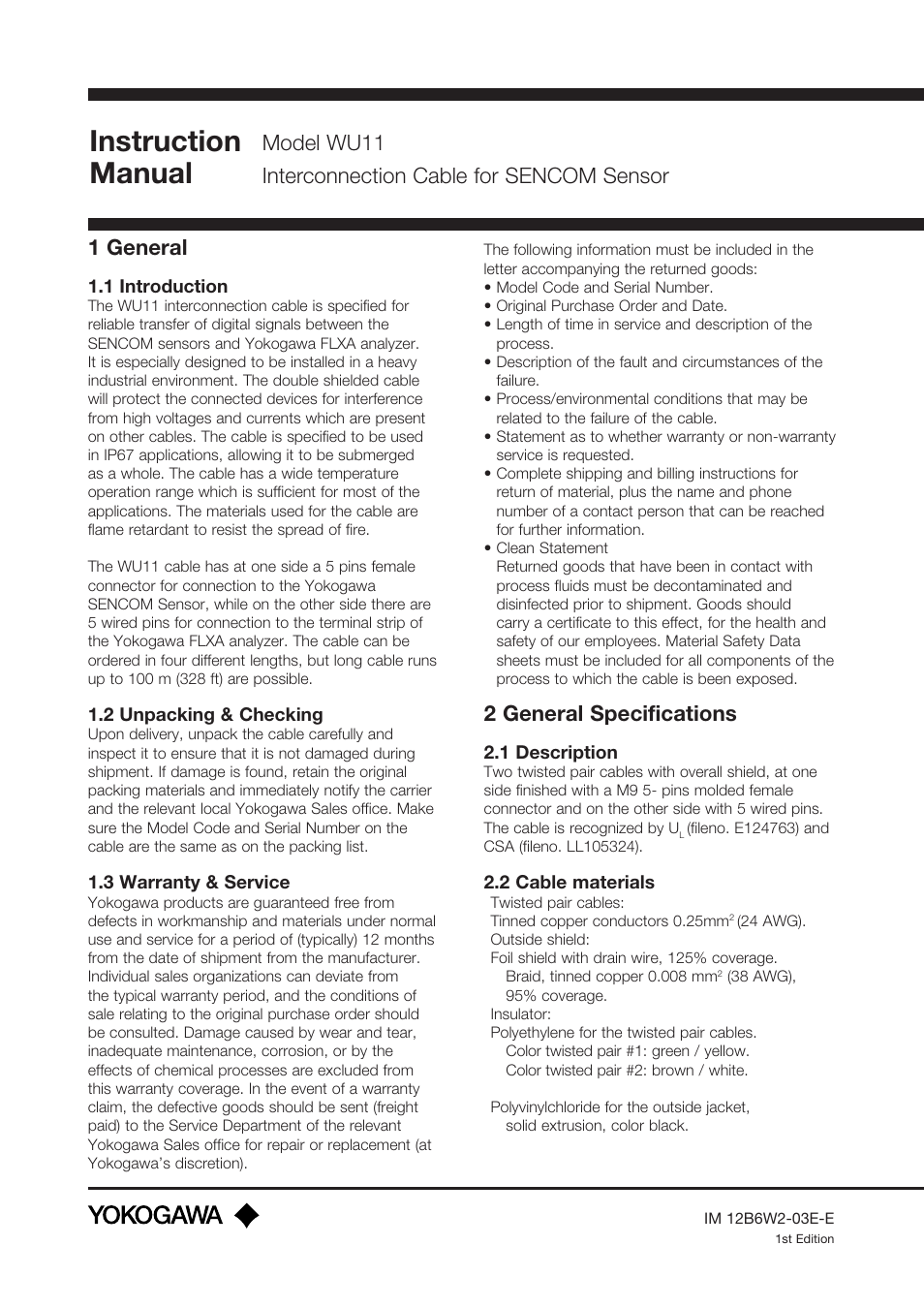 Yokogawa SC25F User Manual | 2 pages