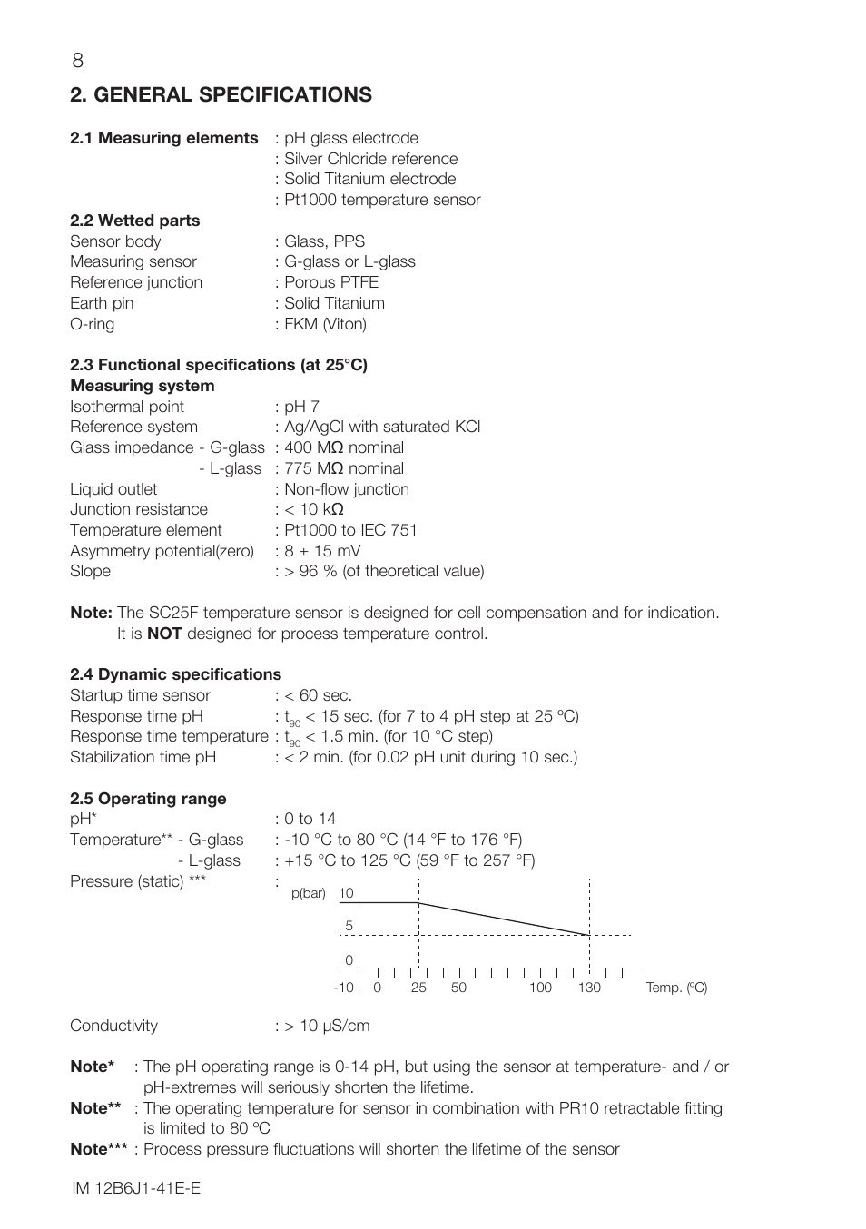 General specifications | Yokogawa SC25F User Manual | Page 8 / 24