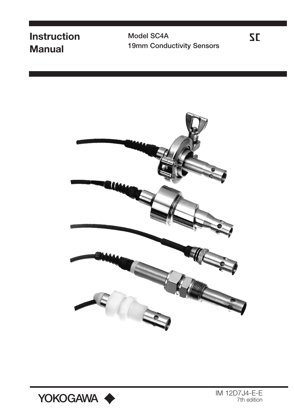 Yokogawa SC4A 19mm Conductivity Sensors User Manual | 12 pages