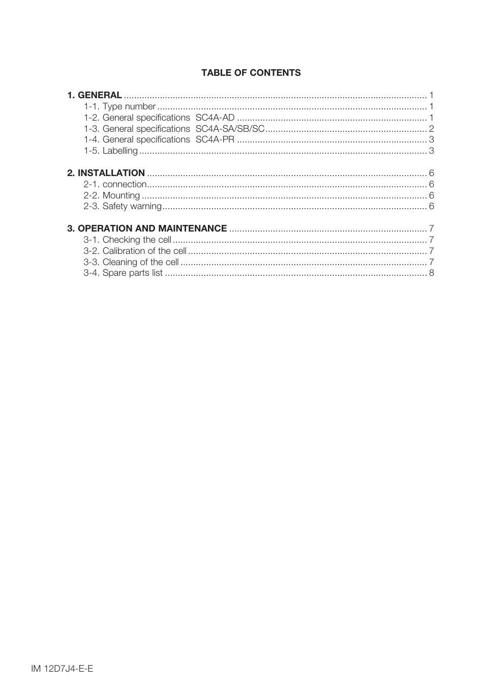 Yokogawa SC4A 19mm Conductivity Sensors User Manual | Page 2 / 12