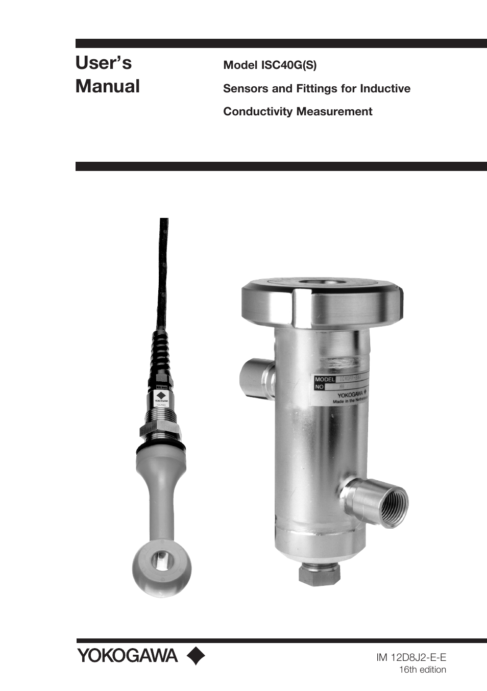 Yokogawa ISC40 Inductive Conductivity Sensor User Manual | 36 pages