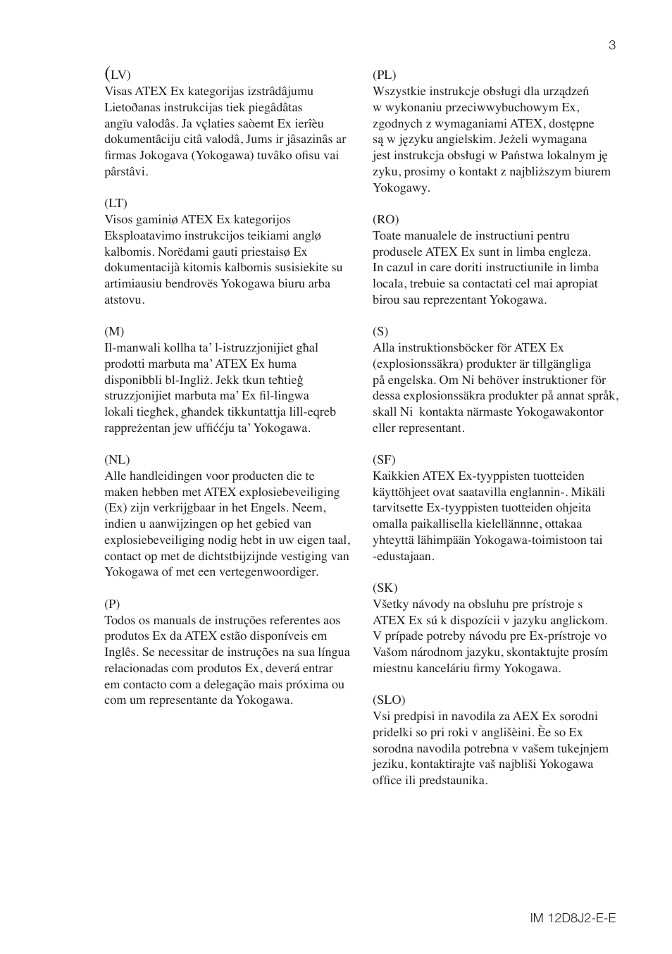 Yokogawa ISC40 Inductive Conductivity Sensor User Manual | Page 3 / 36