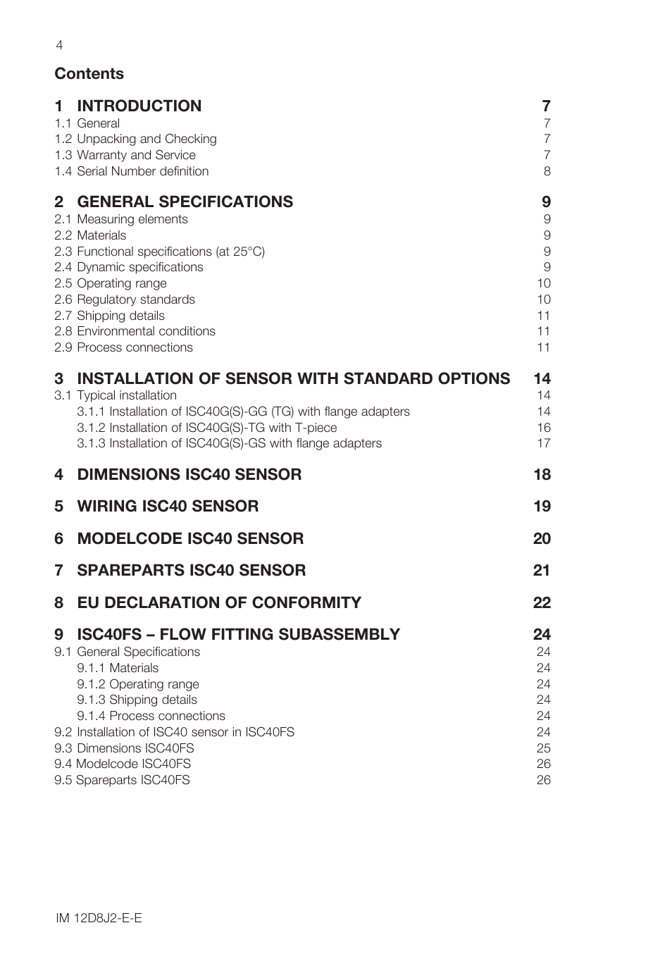 Yokogawa ISC40 Inductive Conductivity Sensor User Manual | Page 4 / 36